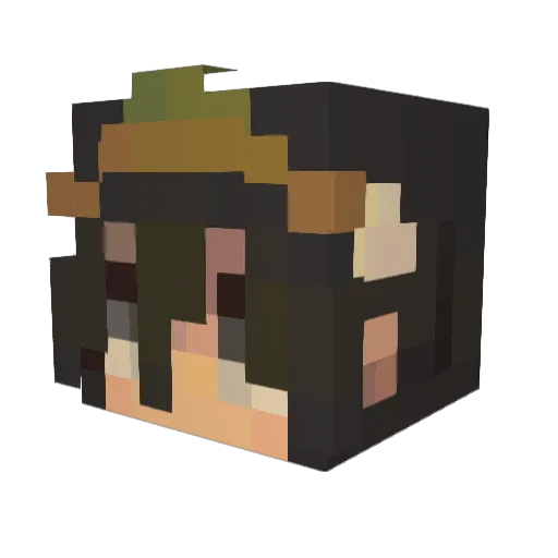 MElZ257 Minecraft avatar head, 3D render