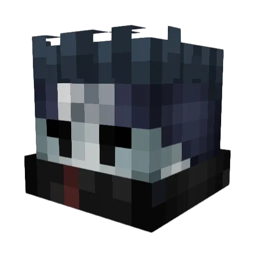 MF25 Minecraft avatar head, 3D render