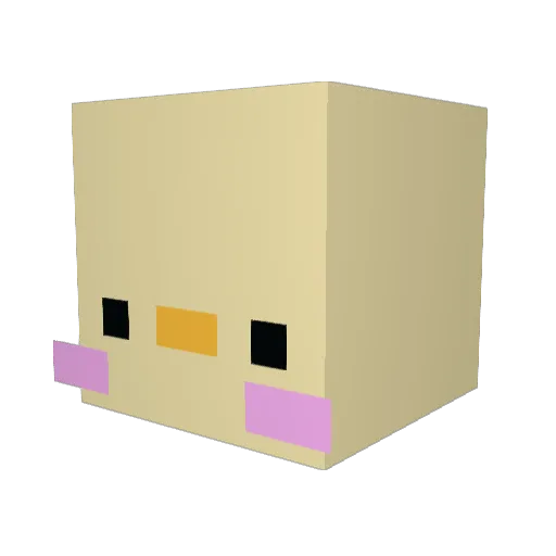MFC_Naxys Minecraft avatar head, 3D render