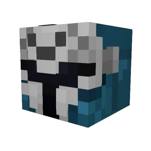 MFDXX Minecraft avatar head, 3D render