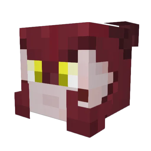 MFERITE Minecraft avatar head, 3D render