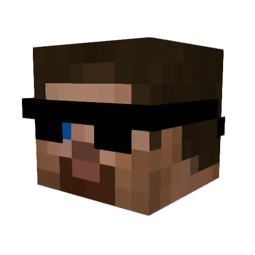 MFG2295 Minecraft avatar head, 3D render