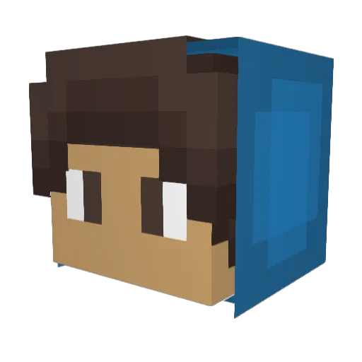 MFH3080 Minecraft avatar head, 3D render