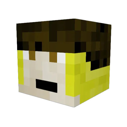 MFIKARI Minecraft avatar head, 3D render