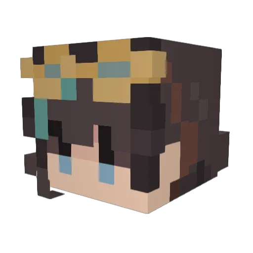MFIN24 Minecraft avatar head, 3D render