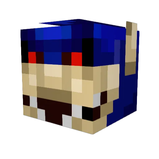 MFK7789 Minecraft avatar head, 3D render