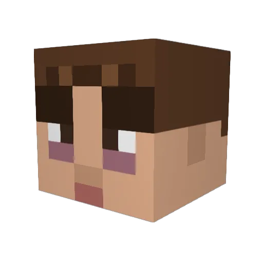 MFLZxrealxHD Minecraft avatar head, 3D render