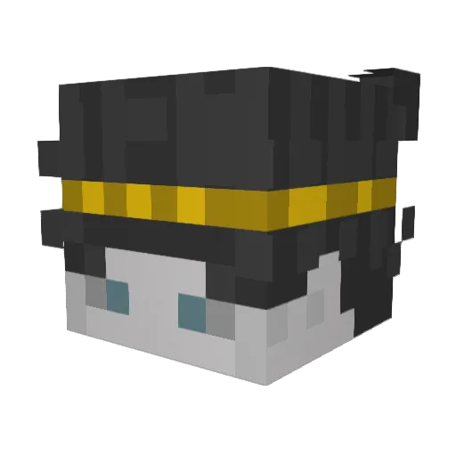 MFQV Minecraft avatar head, 3D render