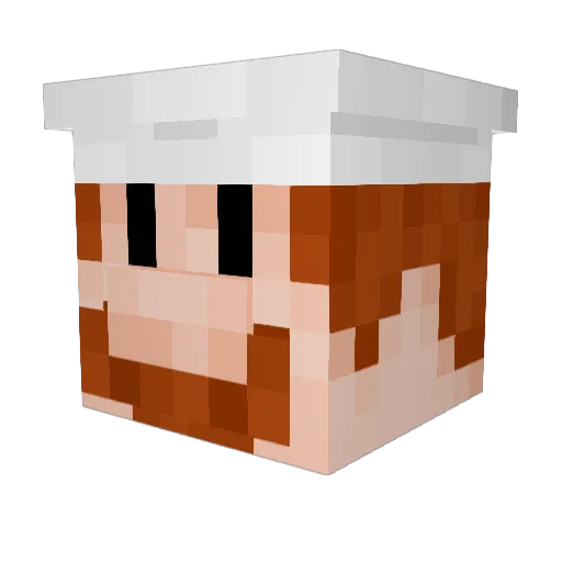 MF_NO1R857 Minecraft avatar head, 3D render