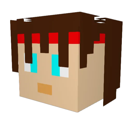 MGAGAMING Minecraft avatar head, 3D render