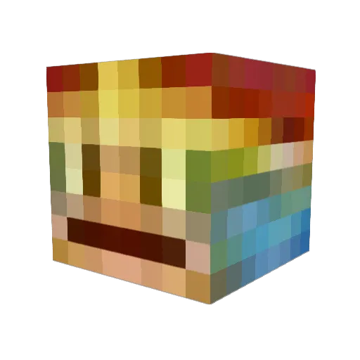 MGCR Minecraft avatar head, 3D render