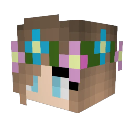 MGDXS Minecraft avatar head, 3D render