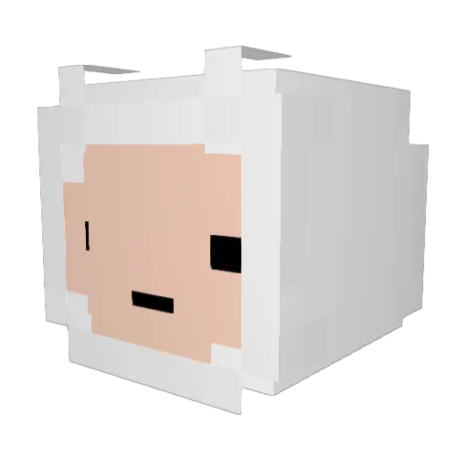 MGGenn Minecraft avatar head, 3D render