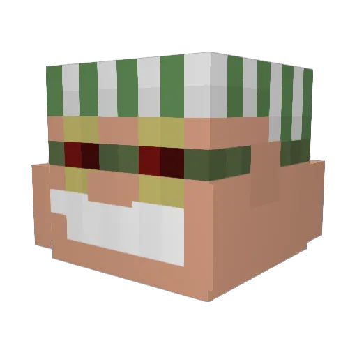 MGGpl Minecraft avatar head, 3D render