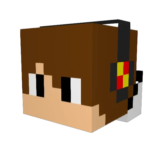 MGHammer Minecraft avatar head, 3D render