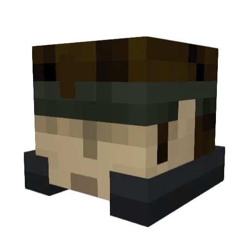 MGJ2 Minecraft avatar head, 3D render
