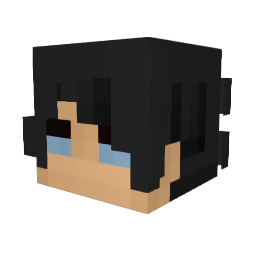 MGJY Minecraft avatar head, 3D render
