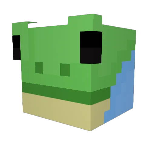 MGNovo Minecraft avatar head, 3D render