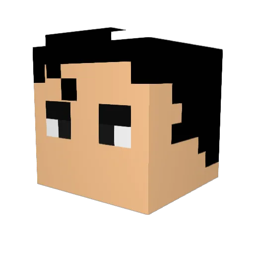 MGROW18 Minecraft avatar head, 3D render
