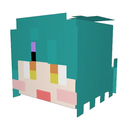 MGW Minecraft avatar head, 3D render