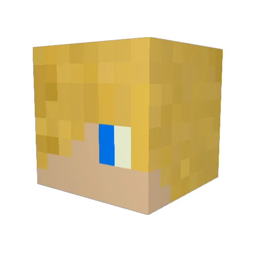 MGWM1 Minecraft avatar head, 3D render