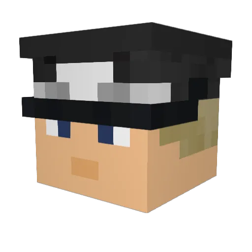 MG_ChRoM Minecraft avatar head, 3D render