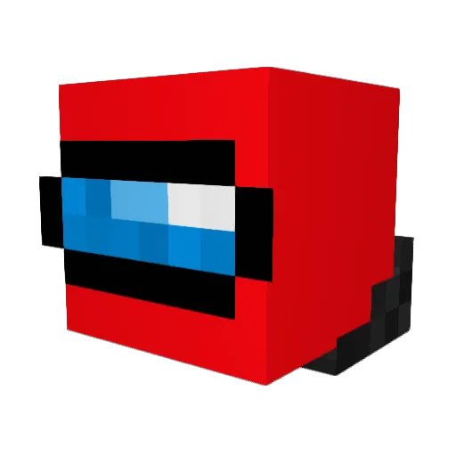MG_Gangster Minecraft avatar head, 3D render
