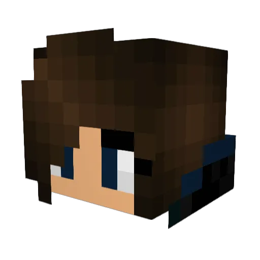 MG_J Minecraft avatar head, 3D render