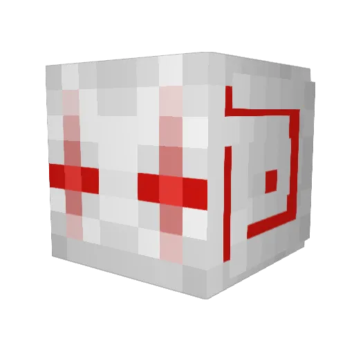 MG_Xenon Minecraft avatar head, 3D render