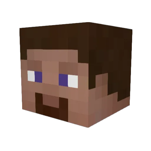 MGaka Minecraft avatar head, 3D render