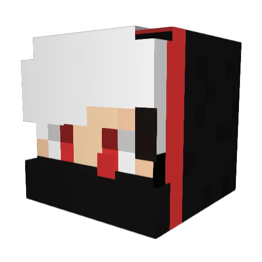 MH06 Minecraft avatar head, 3D render