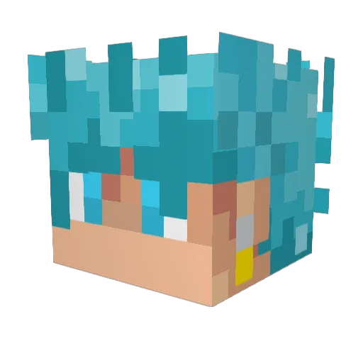 MH1_ONE Minecraft avatar head, 3D render
