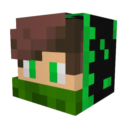 MHEmin_38 Minecraft avatar head, 3D render