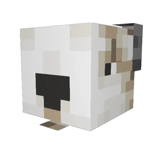 MHF_Goat Minecraft avatar head, 3D render