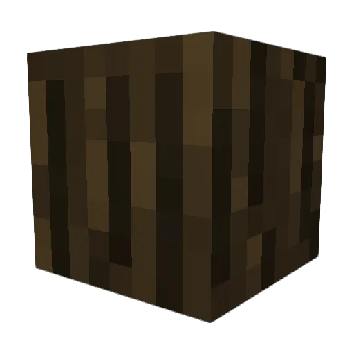 MHF_Log_DarkOak Minecraft avatar head, 3D render