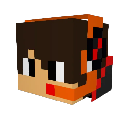 MHF_Mineskin Minecraft avatar head, 3D render