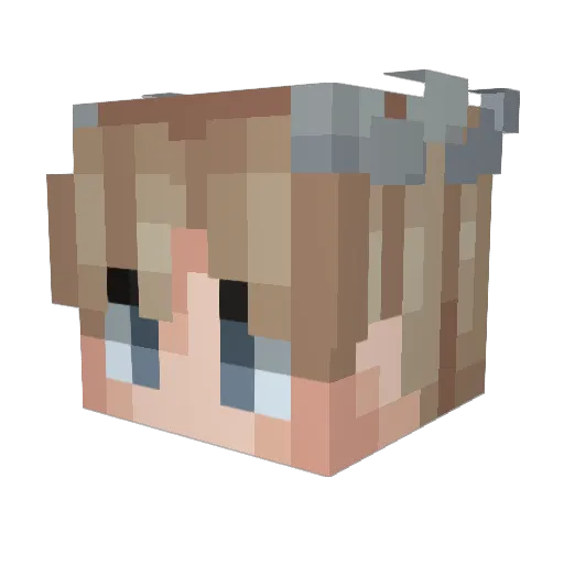 MHG07 Minecraft avatar head, 3D render