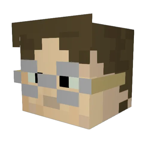 MHITS Minecraft avatar head, 3D render