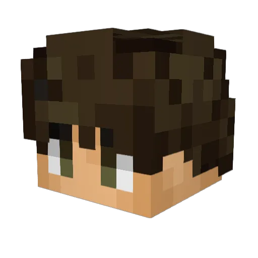 MHM0701 Minecraft avatar head, 3D render
