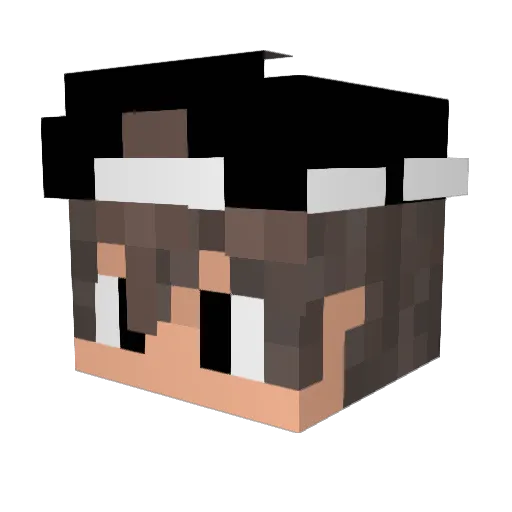 MHMHTAMKSA_YT Minecraft avatar head, 3D render