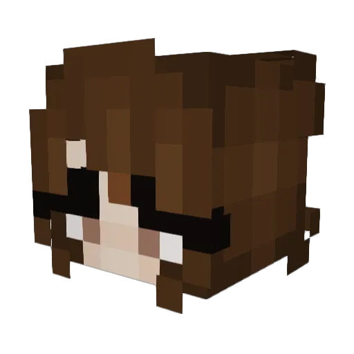 MHN_137 Minecraft avatar head, 3D render