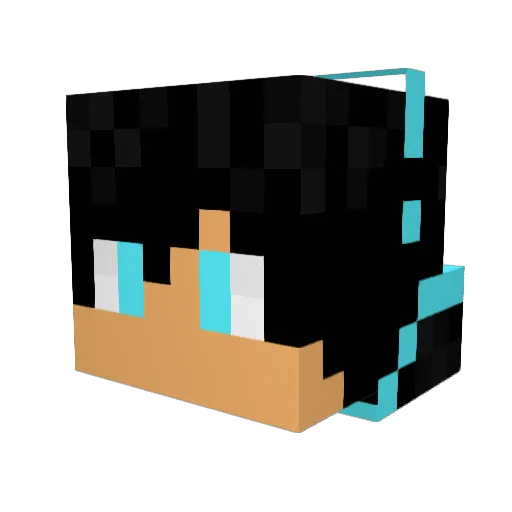 MHO_7 Minecraft avatar head, 3D render
