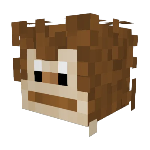 MHS_1323 Minecraft avatar head, 3D render