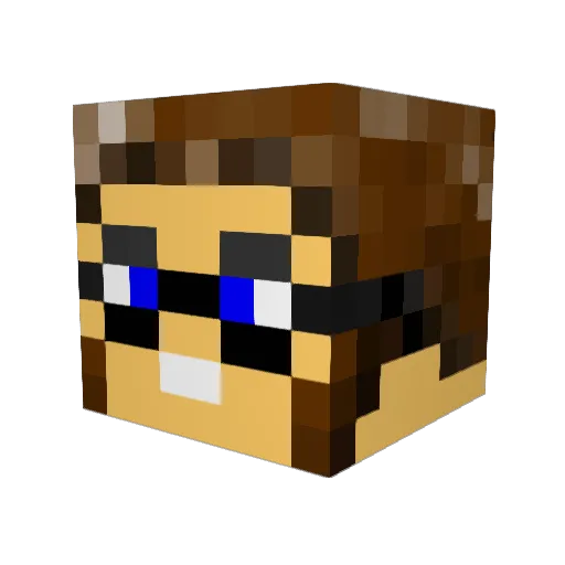 MH_Plays Minecraft avatar head, 3D render