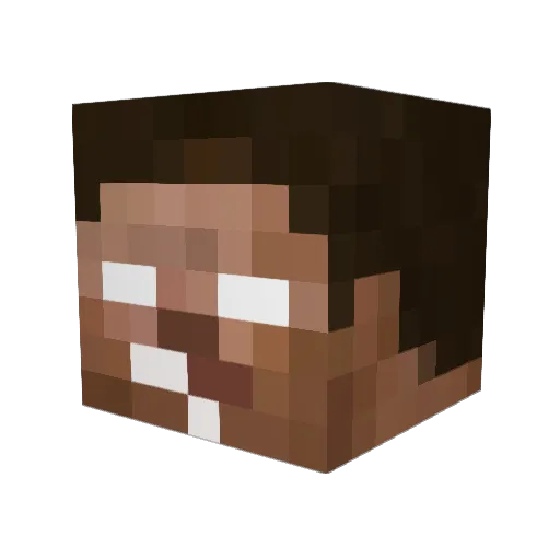 MHaktann Minecraft avatar head, 3D render
