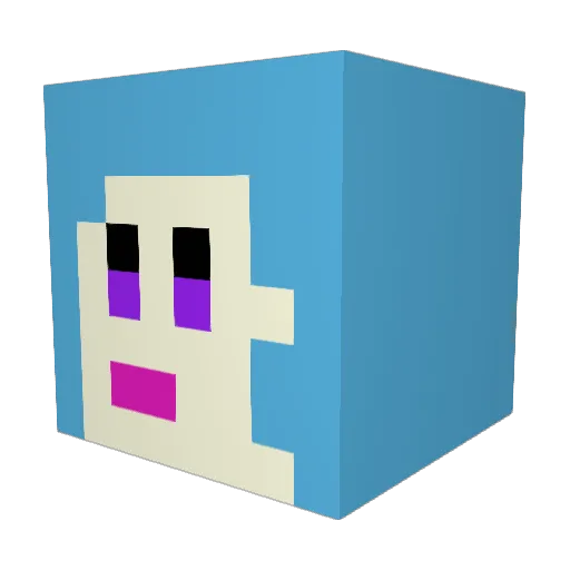 MHanafy Minecraft avatar head, 3D render