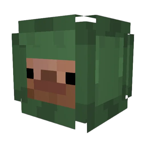 MI90_ Minecraft avatar head, 3D render