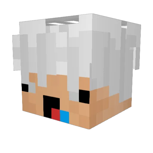 MIAAALOV3u_ Minecraft avatar head, 3D render