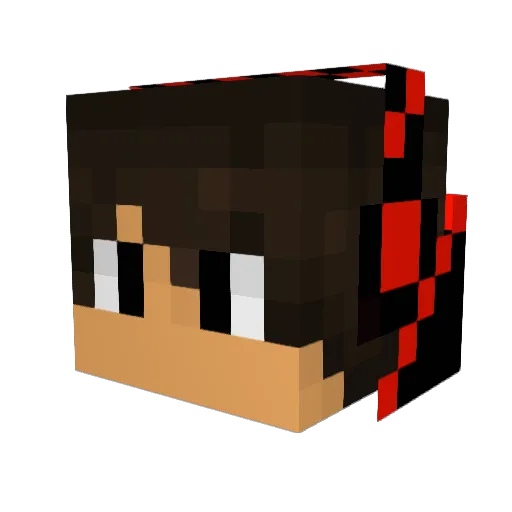 MICHIGNO Minecraft avatar head, 3D render