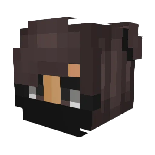 MICHIKO666 Minecraft avatar head, 3D render